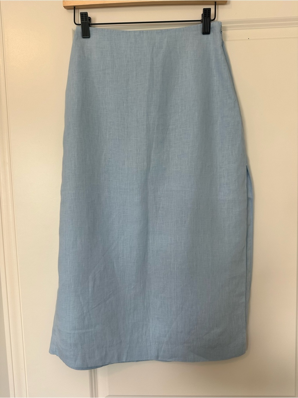 Abercrombie and Fitch Women's Linen-Blend Midi Skirt